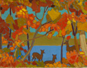 Tom Thomson (Canadian, 1877 – 1917), <em>Decoration: Autumn Landscape</em>, 1915 - 1916, oil on canvas. Gift of Judith R. Wilder, Toronto, 2008.