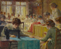 George Agnew Reid (Canadian, 1860 – 1947), <em>1917</em>, 1917, oil on canvas. Collection of the Toronto District School Board Acquired by Central Commerce Collegiate Institute.