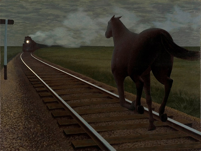Alex Colville, Horse and Train