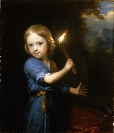 Boy Holding a Torch